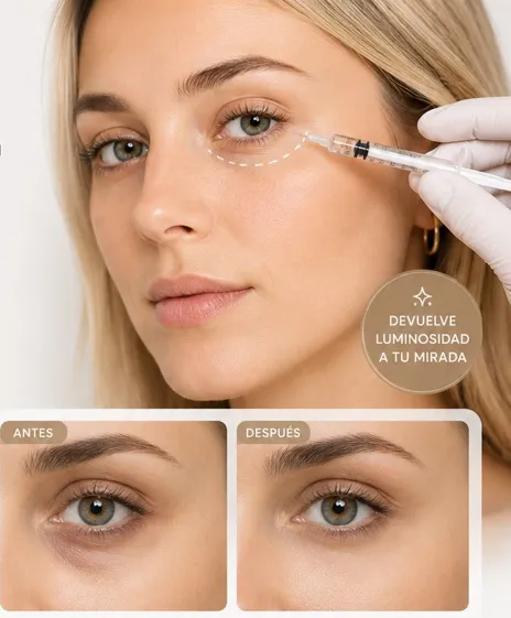 Resultado antes y después de Ojeras en SkinClinic Madrid